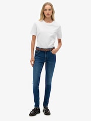 Superdry Blue Mid Rise Skinny Jeans - Image 1 of 5