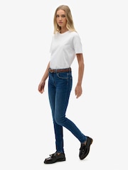 Superdry Blue Mid Rise Skinny Jeans - Image 3 of 5