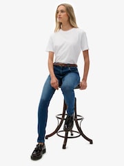 Superdry Blue Mid Rise Skinny Jeans - Image 4 of 5