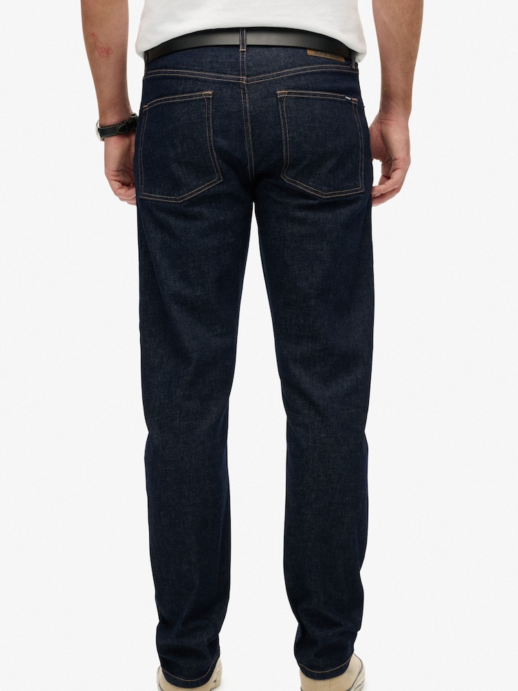 Superdry Navy Blue Vintage Slim Straight Jeans - Image 2 of 7 Superdry Navy Blue Vintage Slim Straight Jeans - Image 2 of 7