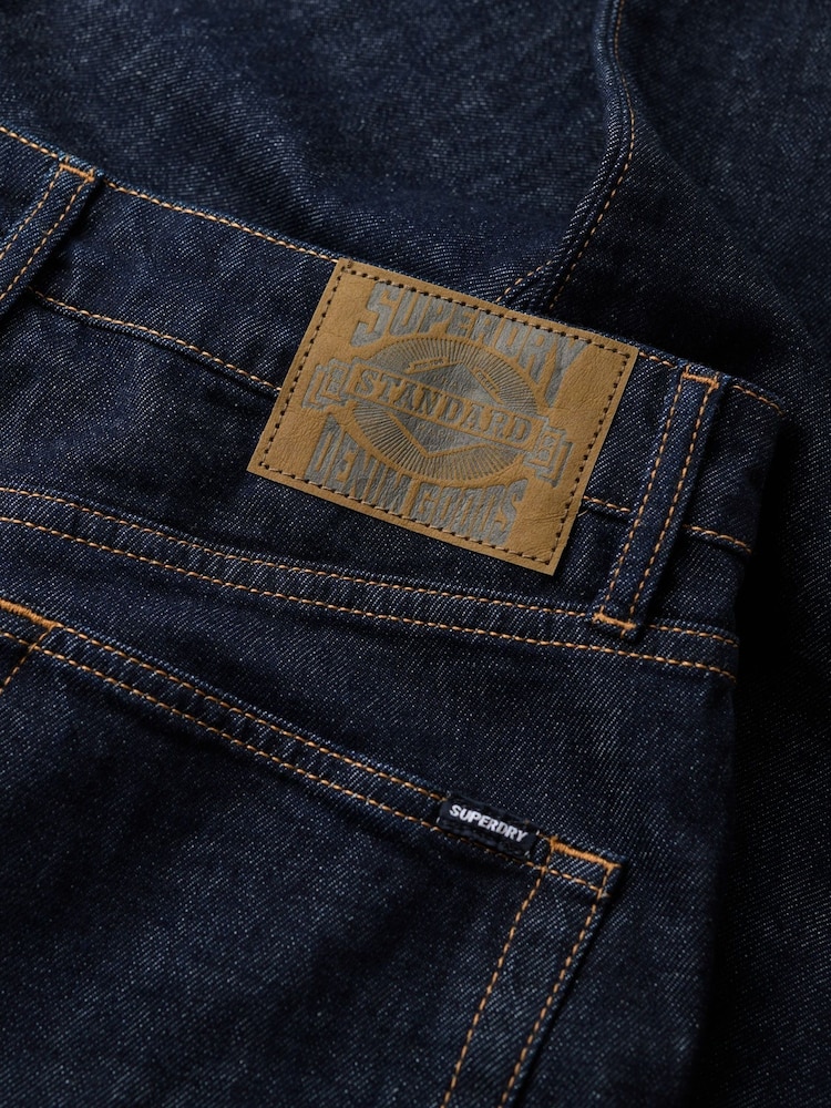 Superdry Navy Blue Vintage Slim Straight Jeans - Image 7 of 7 Superdry Navy Blue Vintage Slim Straight Jeans - Image 7 of 7