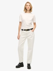 Superdry Cream Mid Rise Straight Jeans - Image 4 of 7