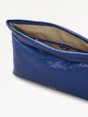 Radley Medium Blue Weaver Lane Flapover Clutch - Image 3 of 5