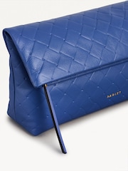Radley Medium Blue Weaver Lane Flapover Clutch - Image 4 of 5