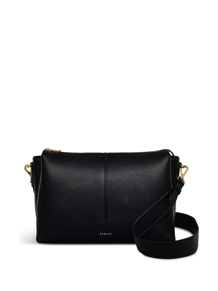 Radley Medium Hillgate Place Ziptop Black Cross-Body Bag - Image 1 of 4 Radley Medium Hillgate Place Ziptop Black Cross-Body Bag - Image 1 of 4