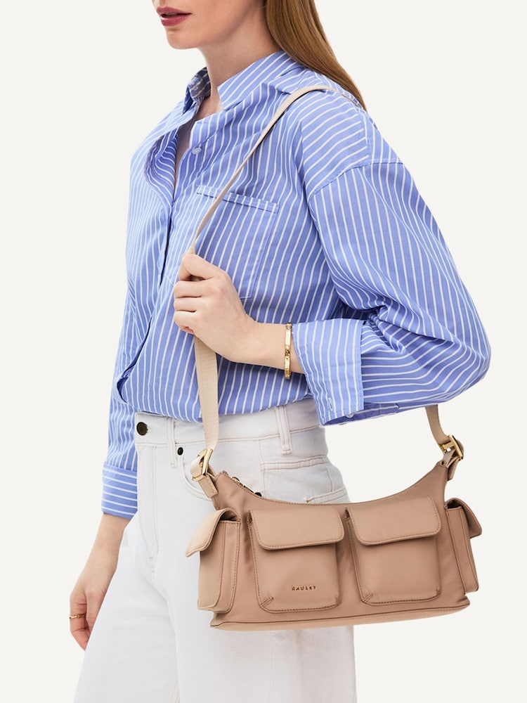 Radley Medium Guildford Grove Ziptop Shoulder Nude Bag - Image 2 of 5