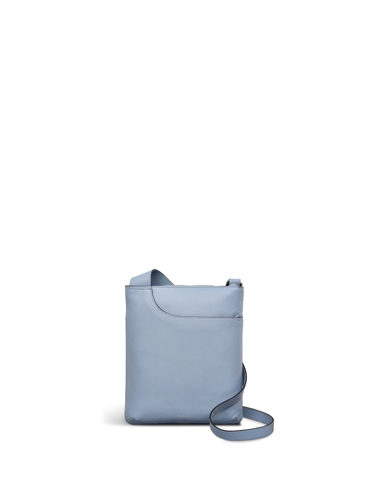 Bolsa transversal Radley média azul com bolsos e zíper - Imagem 1 de 5