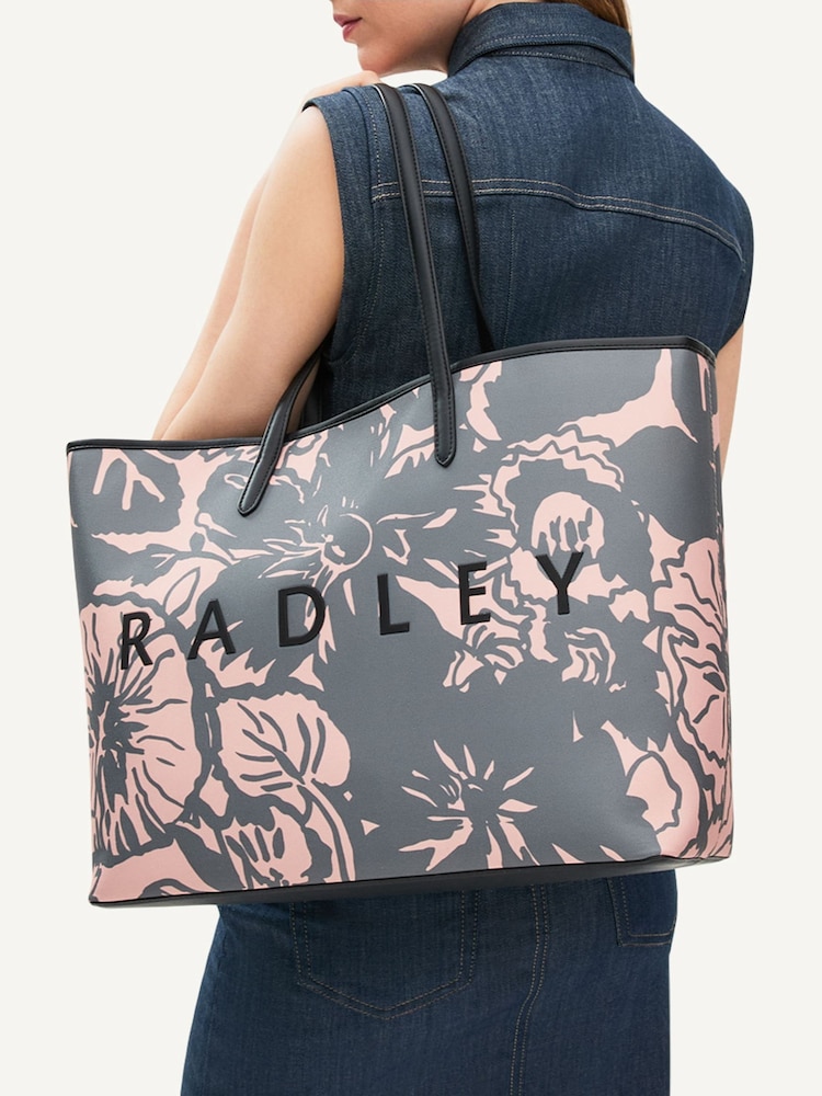 Radley Medium Southwell Gardens Floral Print Open Top Grab Grey Bag - Imagen 5 de 5
