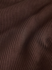 Chocolate Brown Ribbed Zip-Up Long Sleeve Top - Image 2 of 3