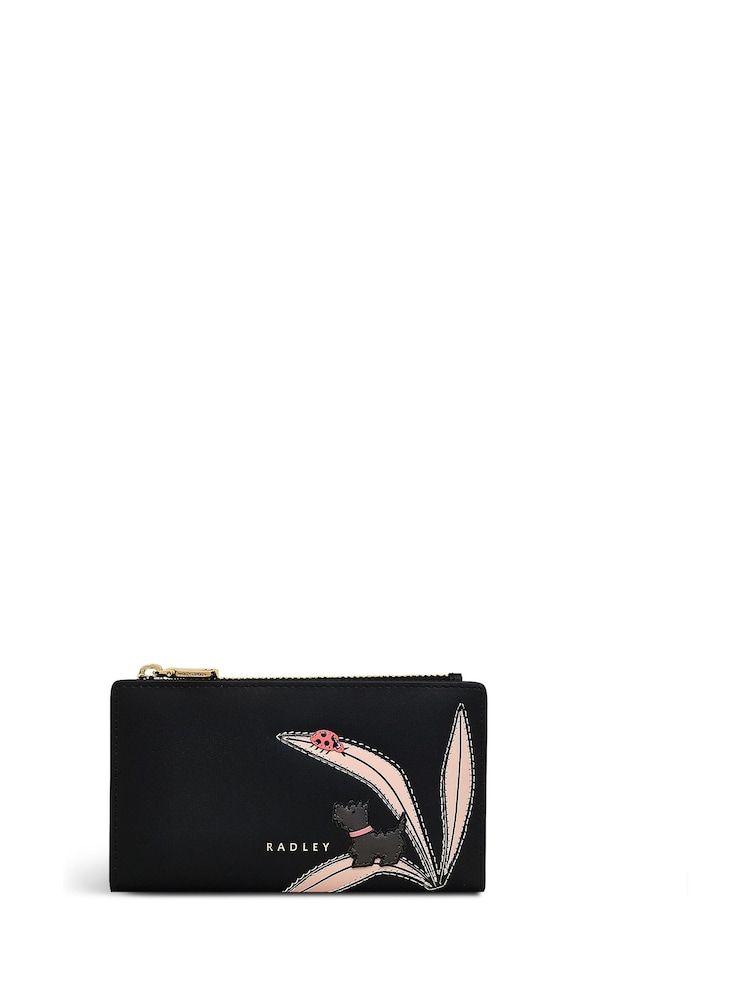 Radley Medium The Tales Of Spring Ziptop Black Purse - Image 1 of 4