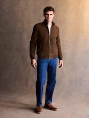Brown Suede Harrington Jacket - Image 2 of 9