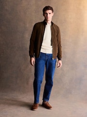 Brown Suede Harrington Jacket - Image 3 of 9