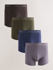 Purple/Green/Blue 4 pack Signature A-Fronts Boxers - Image 1 of 12