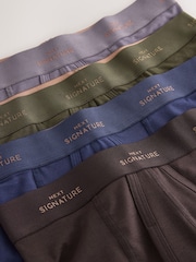 Purple/Green/Blue 4 pack Signature A-Fronts Boxers - Image 11 of 12