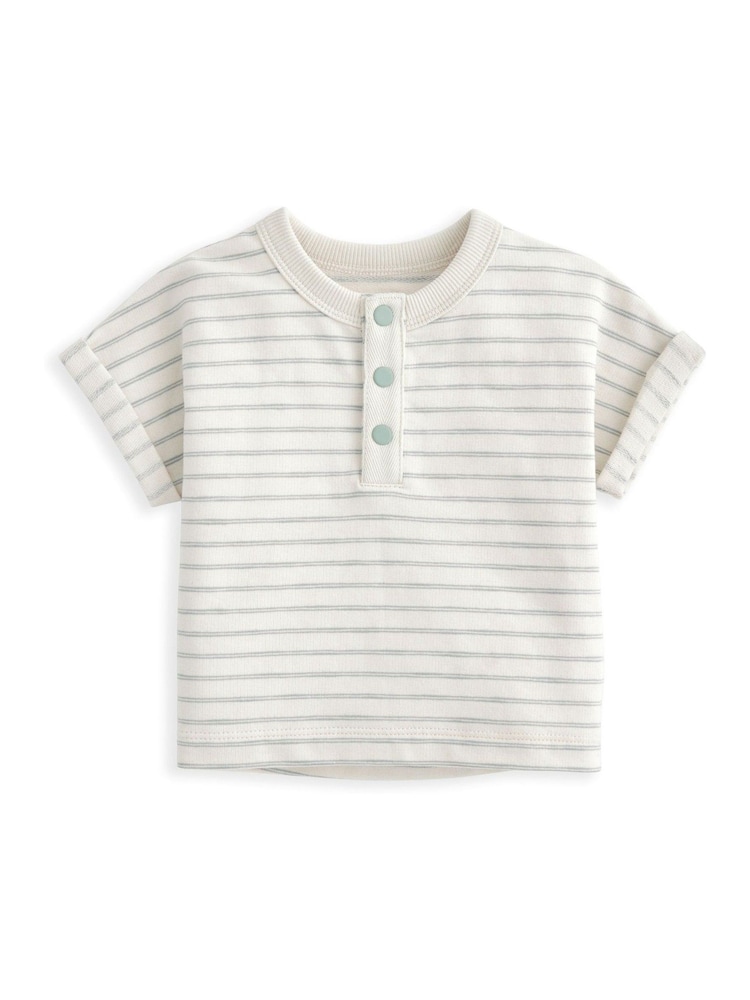 Mamas & Papas Striped Collar 100% Cotton Romper - Slika 2 iz 4