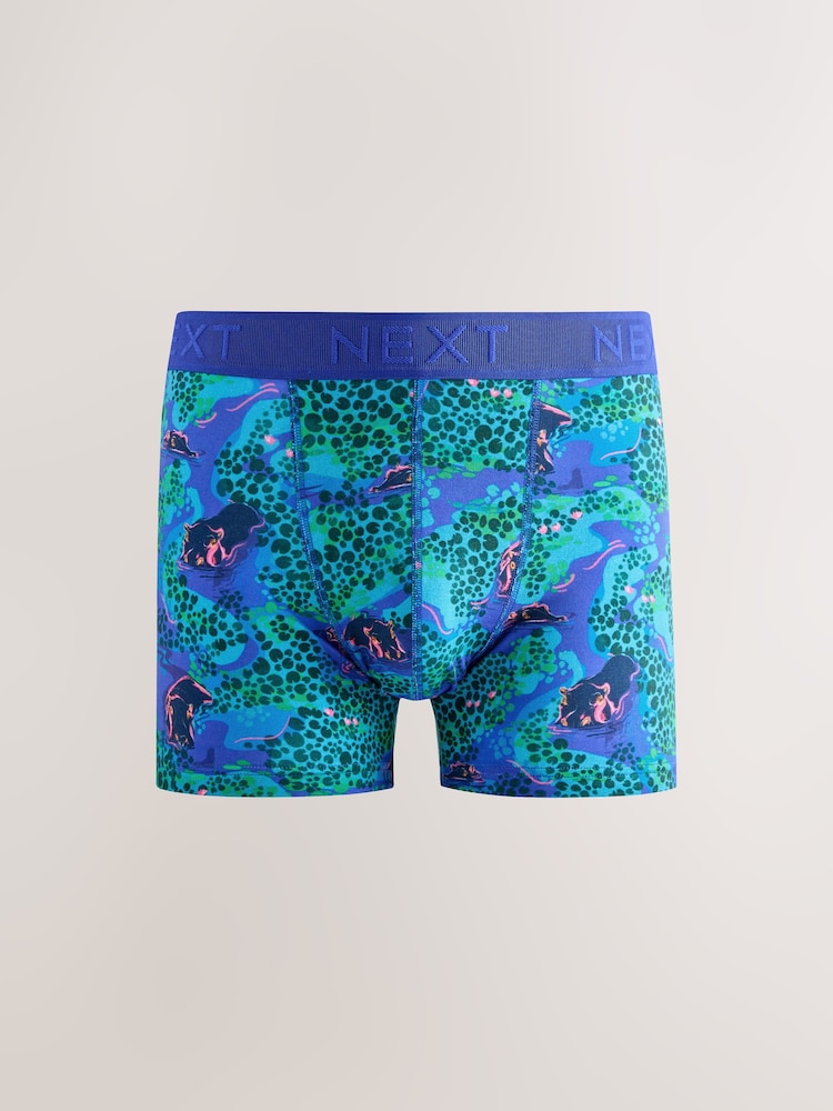 Bright Animal Pattern 5 Pack Trunks Boxers - Image 2 of 9 Bright Animal Pattern 5 Pack Trunks Boxers - Image 2 of 9