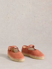 White Stuff Orange Mary Jane Espadrilles - Image 1 of 4