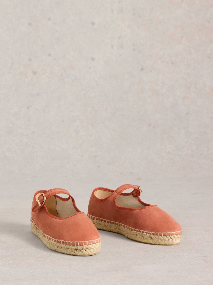 White Stuff Orange Mary Jane Espadrilles - Image 1 of 4