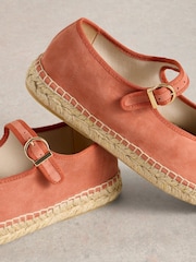 White Stuff Orange Mary Jane Espadrilles - Image 4 of 4