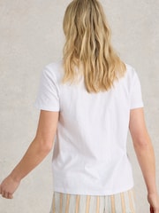 White Stuff Nadia Short Sleeve 100% Cotton T-Shirt - Imagen 2 de 6