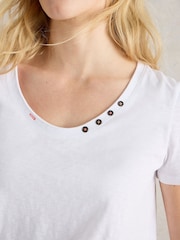 White Stuff Nadia Short Sleeve 100% Cotton T-Shirt - Imagen 4 de 6