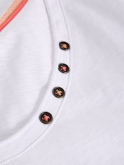 White Stuff Nadia Short Sleeve 100% Cotton T-Shirt - Imagen 6 de 6