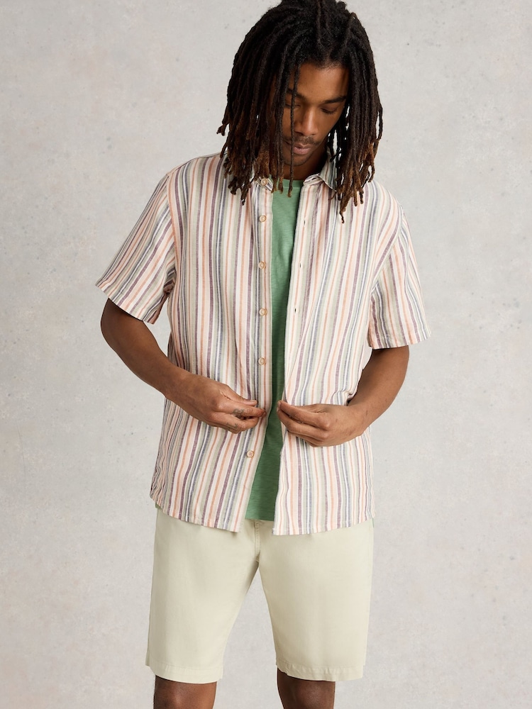 White Stuff Multi Keswick Stripe Linen Shirt - Image 2 of 6