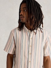 White Stuff Multi Keswick Stripe Linen Shirt - Image 4 of 6