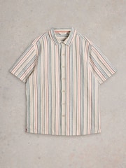 White Stuff Multi Keswick Stripe Linen Shirt - Image 5 of 6