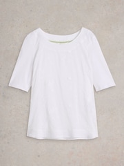 White Stuff Weaver Broderie 100% Organic Cotton Top - Imagen 5 de 6