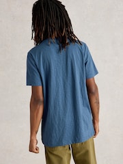White Stuff Blue Three Fishes 100% Cotton Graphic Print T-Shirt - Image 2 of 6