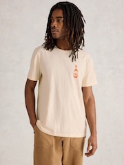White Stuff Chilli Pepper Graphic 100% Cotton T-Shirt - Bild 1 von 6
