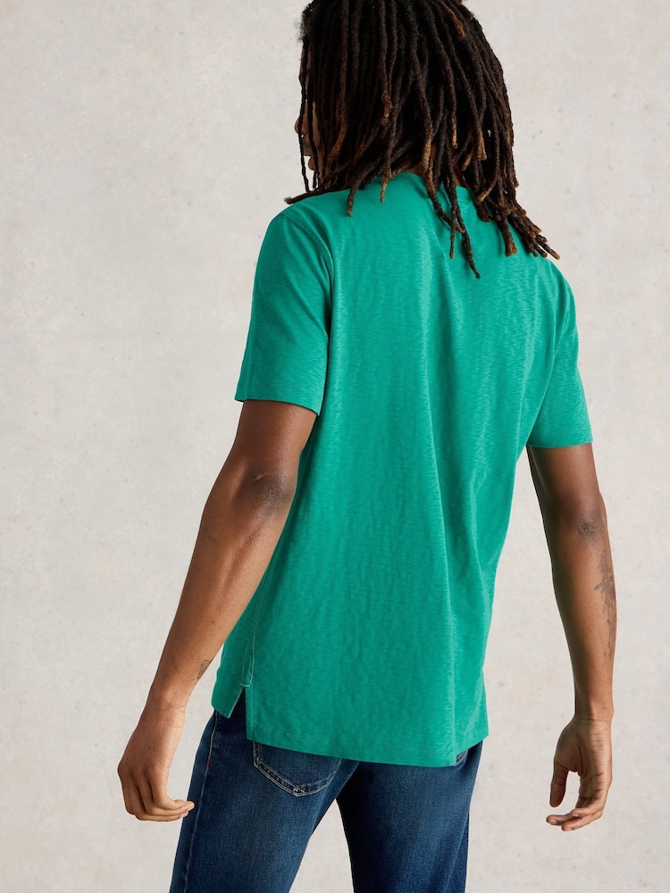 White Stuff Green Travel Graphic 100% Cotton T-Shirt - Image 2 of 6