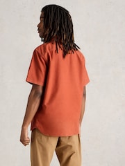 White Stuff Tan Brown Ely Linen Cotton Shirt - Image 4 of 6