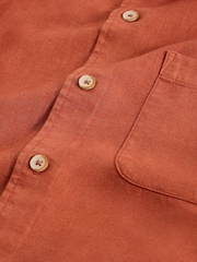 White Stuff Tan Brown Ely Linen Cotton Shirt - Image 6 of 6