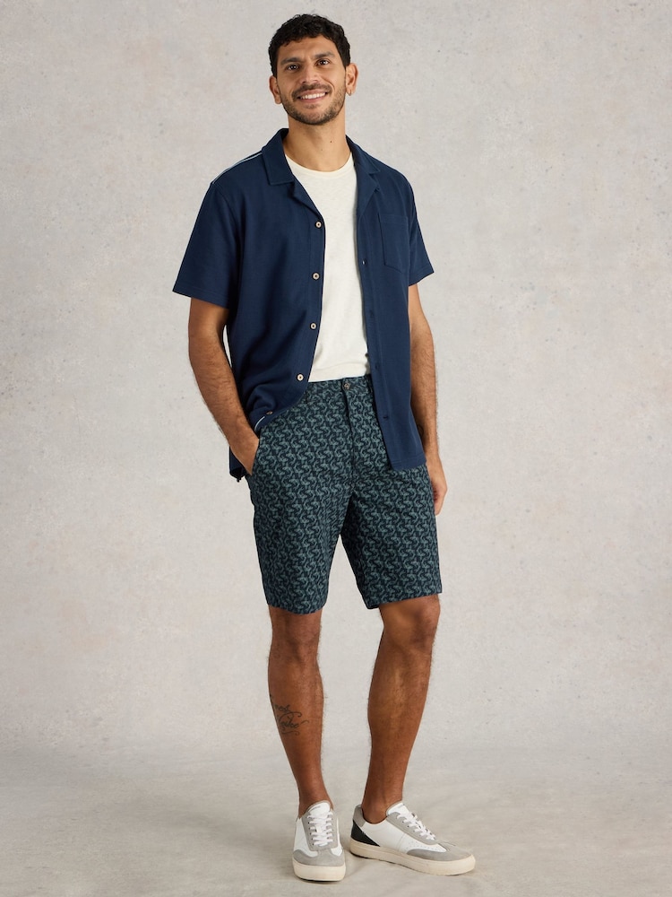 White Stuff Fish Printed Chino Shorts - Imagen 1 de 6