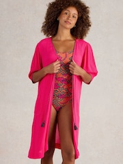 White Stuff Maggie Beach Cover-up magenta - Image 1 of 6