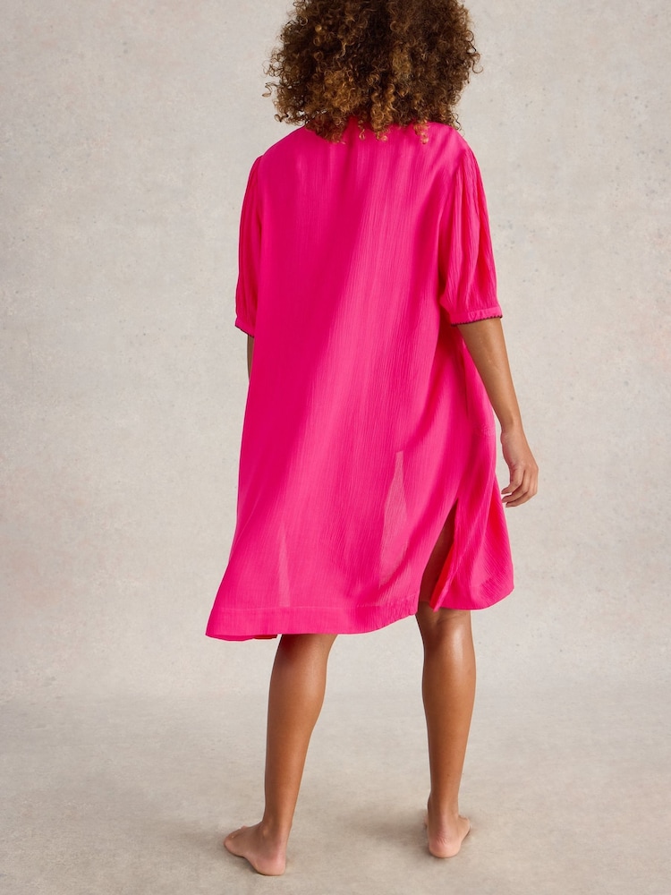 White Stuff Maggie Beach Cover-up magenta - Image 2 of 6