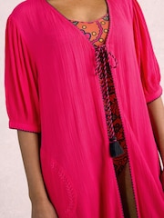 White Stuff Maggie Beach Cover-up magenta - Image 4 of 6