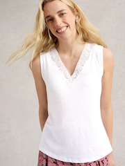 White Stuff White Ellie Lace Vest - Image 2 of 6