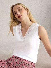 White Stuff White Ellie Lace Vest - Image 4 of 6