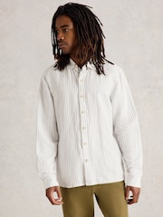 White Stuff Natural Keswick Stripe Linen Shirt - Image 1 of 6