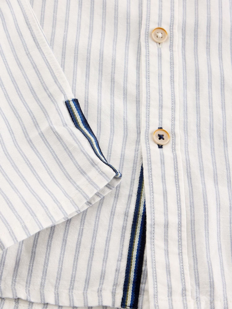 White Stuff Natural Keswick Stripe Linen Shirt - Image 6 of 6