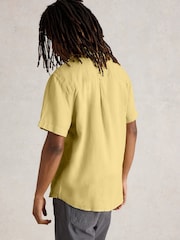 White Stuff Green Keswick Short Sleeve Linen Shirt - Image 3 of 6