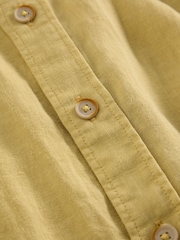 White Stuff Green Keswick Short Sleeve Linen Shirt - Image 6 of 6