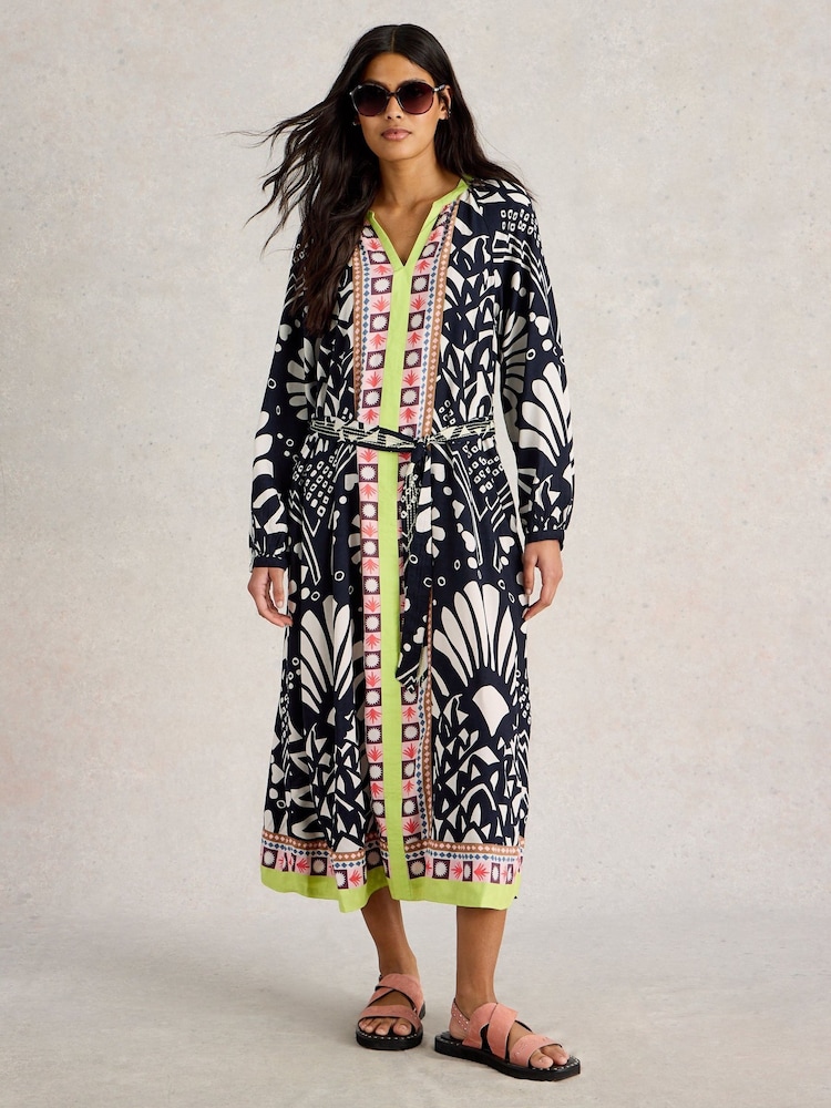 White Stuff Blue Liv Midi Dress - Image 1 of 6