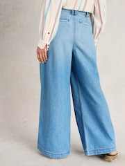 White Stuff Blue Sasha Wide Leg Jeans - Image 2 of 6