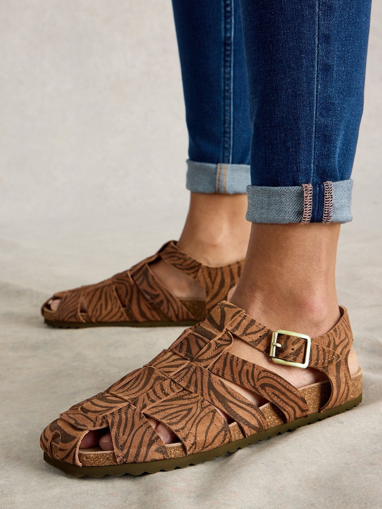 Sandalias con plantilla anatómica y diseño tipo pescador Hettie de White Stuff - Imagen 1 de 5