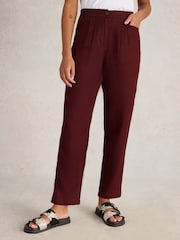White Stuff Red Rowena 100% Linen Trousers - Image 2 of 4