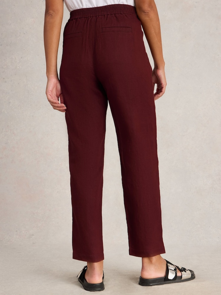 White Stuff Red Rowena 100% Linen Trousers - Image 3 of 6